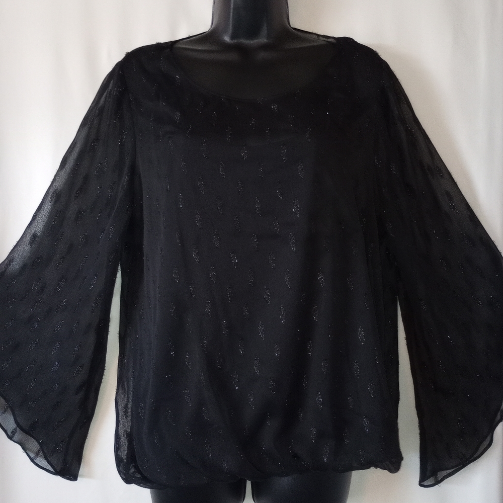 Alfani Embellished Overlay Top